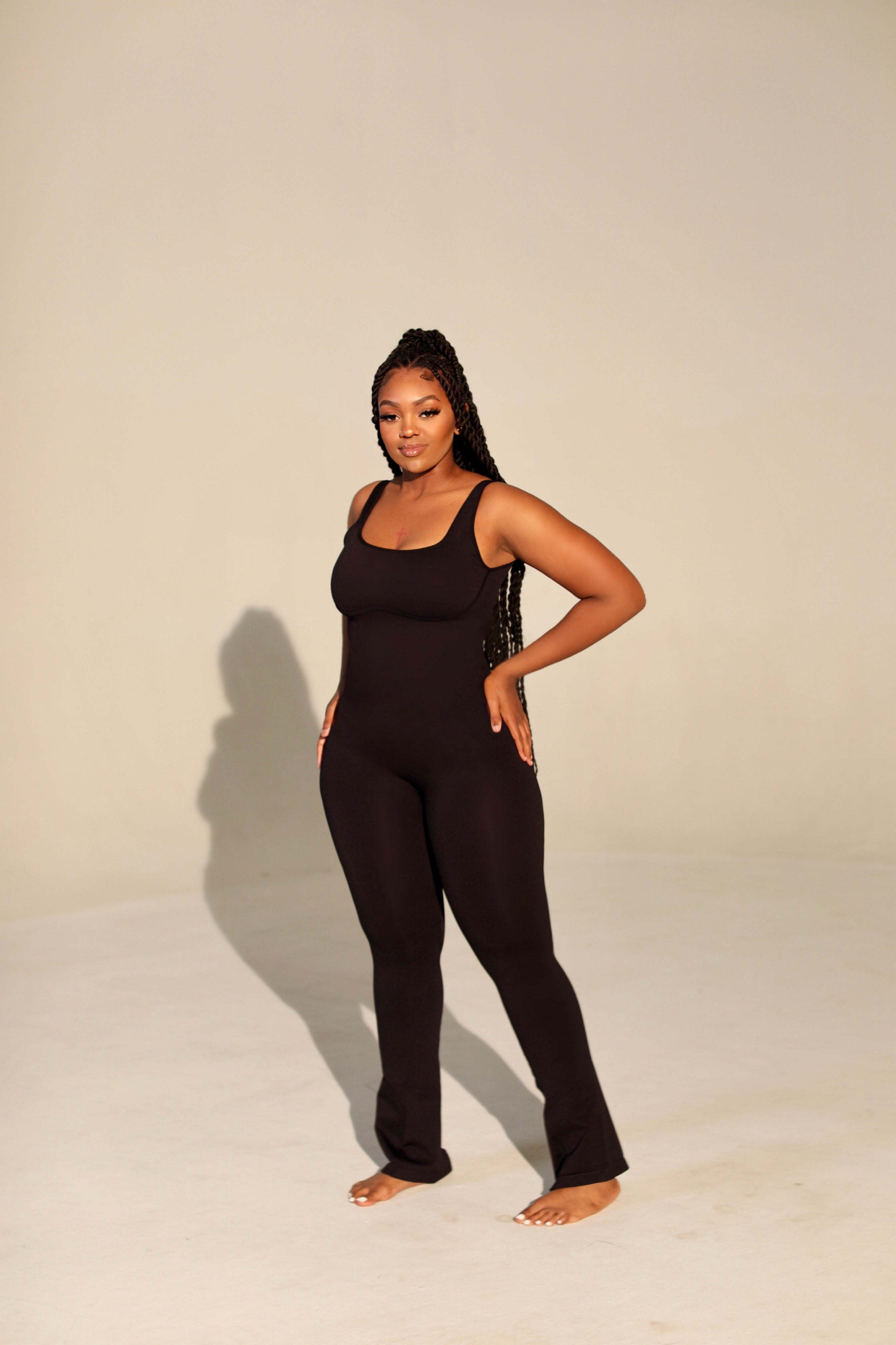 SculptGlam Square Neck Jumpsuit