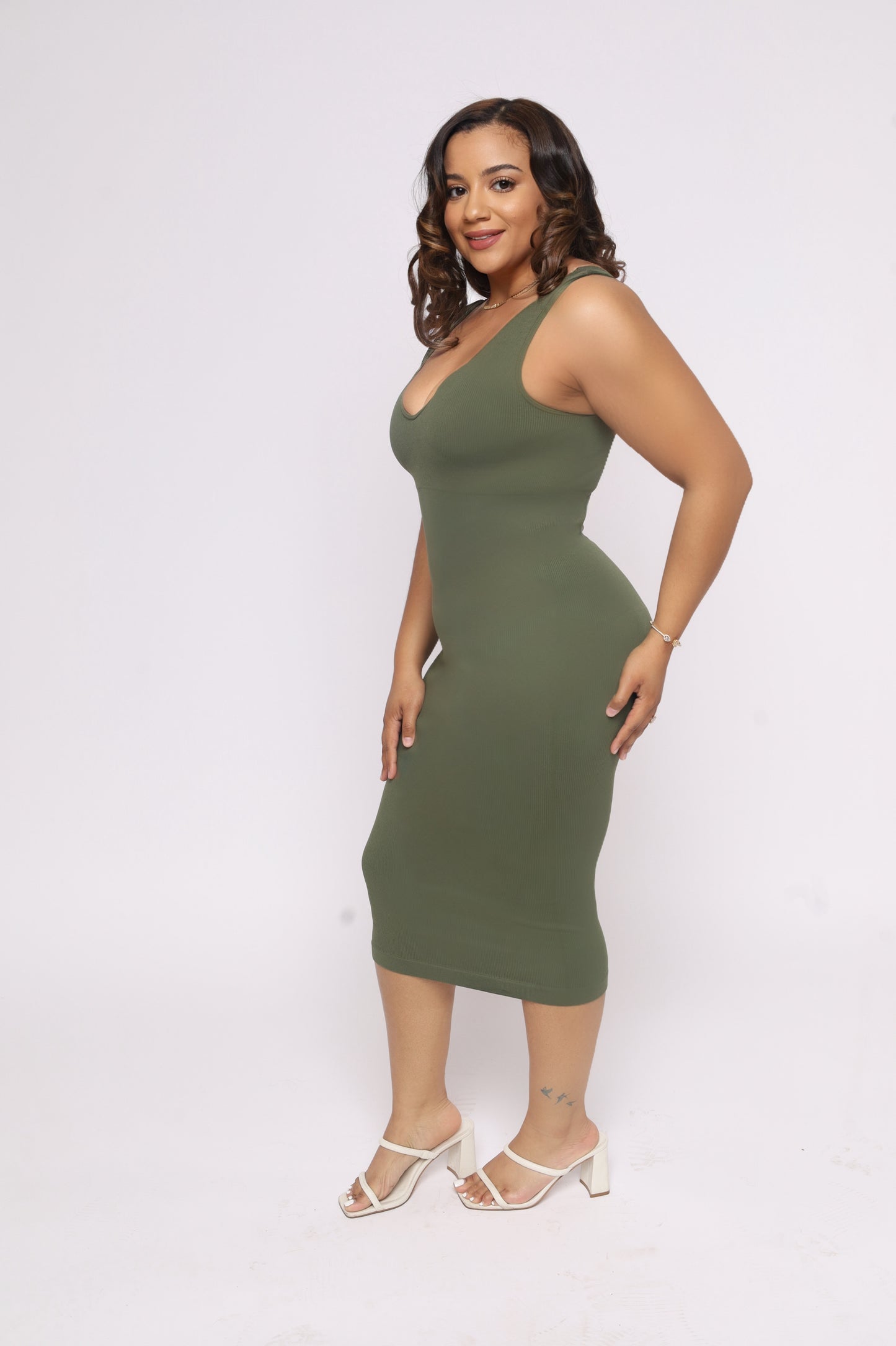 Mini V Neck Shapewear Dress