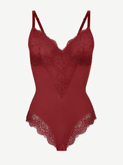 Red Be Mine Laced Sculpting Bodysuit