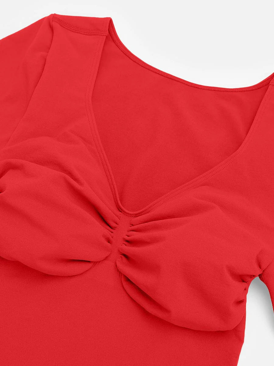 Red Be Mine Hourglass Sculpting Bodysuit